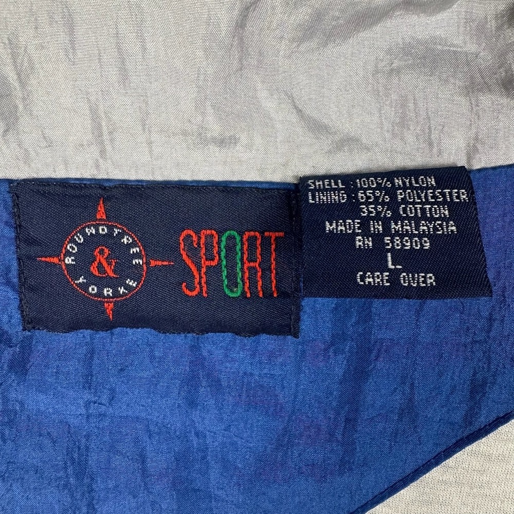 Vtg 90s Tracksuit Mens L SET Full Zip Jacket Pants Blue Blokecore Streetwear - Picture 7 of 16